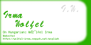 irma wolfel business card
